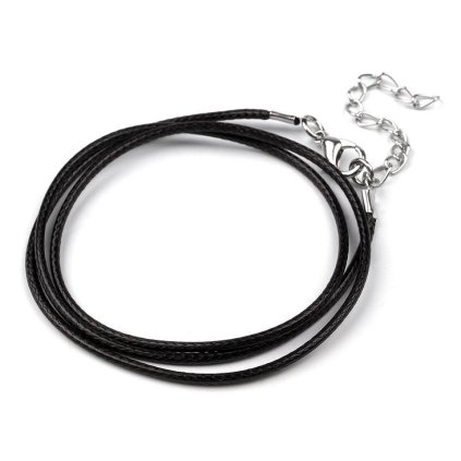 Splétaná šňůrka s karabinkou délka 45 cm (Varianta 3 hnědá, Balení 10 ks)