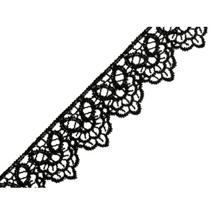 Vzdušná krajka šíře 35 mm (Varianta 1 černá, Balení 13.5 m)