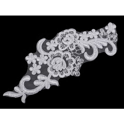 Monofilová aplikace / vsadka 8x20 cm (Varianta 4 černá, Balení 2 ks)