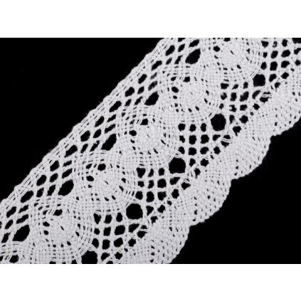 Bavlněná krajka paličkovaná šíře 75 mm (Varianta 2 béžová světlá, Balení 1 m)