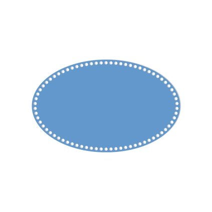 ovál2 40 x 25 cm modrá