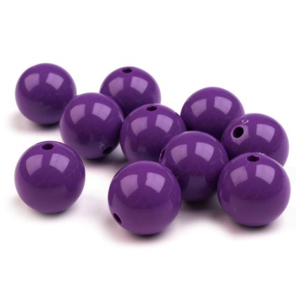 Plastové korálky Color Ø20 mm (Varianta 16 modrá nebeská, Balení 10 ks)