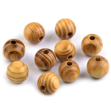 Dřevěné korálky Strip Ø16 mm