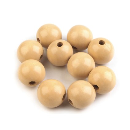 Dřevěné korálky Ø22-25 mm (Varianta 2 (Ø22-25 mm) zelená khaki, Balení 10 ks)