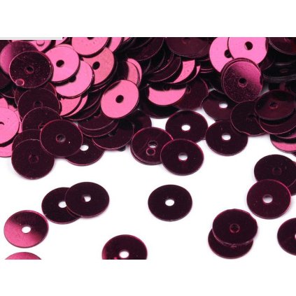 Flitry hladké Ø6 mm s metalickým efektem (Varianta 1 stříbrná, Balení 50 g)