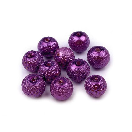 Skleněné voskové perly vroubkované Ø8 mm (Varianta 20 šedá hematit, Balení 40 ks)