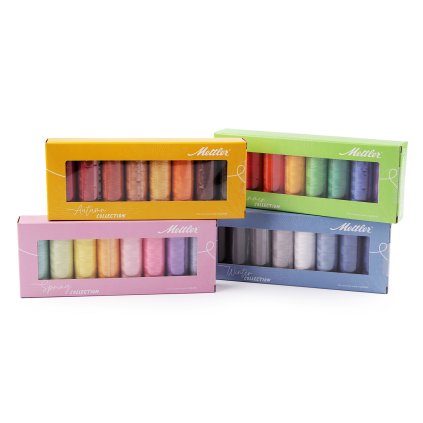 Sada bavlněných nití Silk-finish Mettler 8x150 m