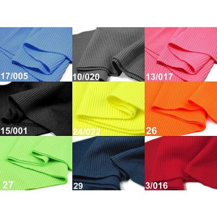 Elastický náplet žebrovaný 15x80 cm