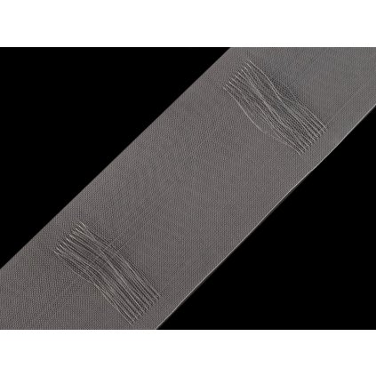 Záclonovka šíře 80 mm s poutky k navlečení na tyč; tužkové řasení
