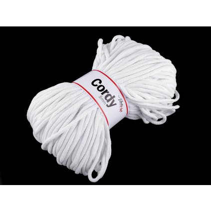 Provázková příze 100 m Cordy (Varianta 25 (8002) bílá přírodní, Balení 1 ks)