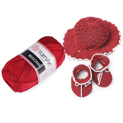 Bavlněná pletací příze Begonia 50 g (Varianta 3 (4653) žlutá světlá, Balení 1 ks)