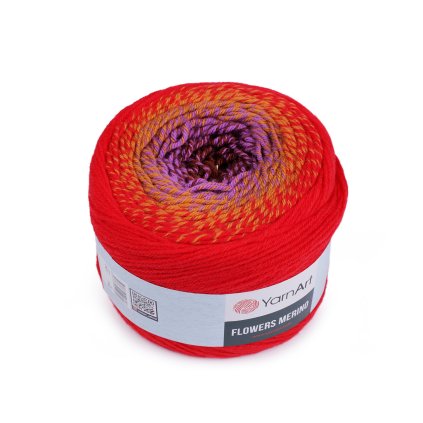 Pletací příze Flowers merino 225 g (Varianta 532 černá šedá, Balení 1 ks)