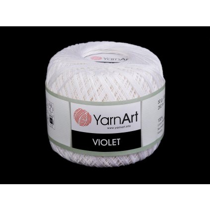 Bavlněná příze háčkovací Violet 50 g (Varianta 4 (4105) pudrová, Balení 1 ks)