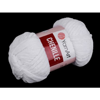 Pletací žinylková příze Chenille 100 g (Varianta 1 (541) bílá, Balení 1 ks)