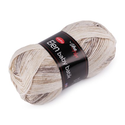 Pletací příze Elen baby batik 100 g (Varianta 1 (5112) béžová světlá, Balení 1 ks)