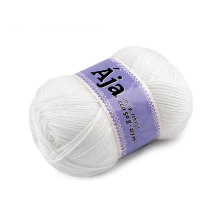 Pletací příze Ája 50 g (Varianta 1 (900) bílá, Balení 1 ks)