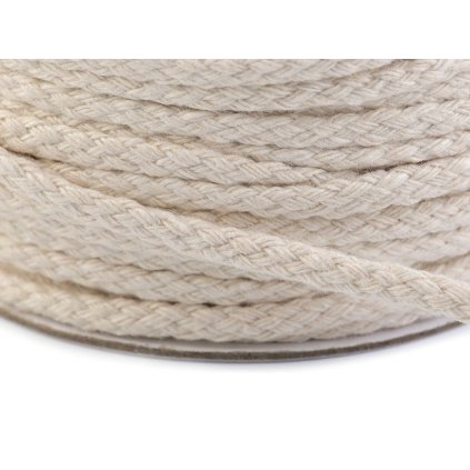 Bavlněná oděvní šňůra splétaná šíře 4 mm plochá