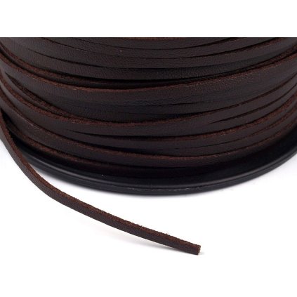 Řemínek imitace kůže šíře 2,5-3 mm (Varianta 1 (2,5 mm/105) hnědá čokoládová, Balení 5 m)