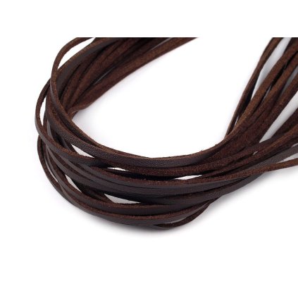 Řemínek imitace kůže šíře 2,5 mm (Varianta 1 hnědá čokoládová, Balení 10 ks)