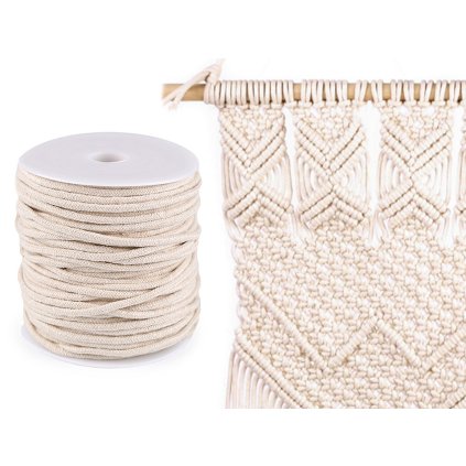 Šňůra na drhání macrame a háčkování / příze Ø4 mm