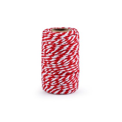 Bavlněná šňůra Ø2 mm (Varianta 1 červená, Balení 1 ks)