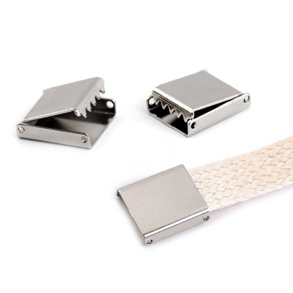 Kovová koncovka na plochou šňůru šíře 10 mm