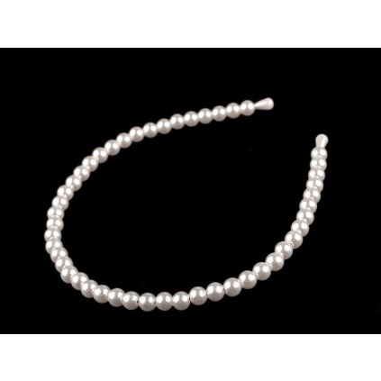 Perlová čelenka do vlasů (Varianta 1 (Ø8 mm) perlová, Balení 1 ks)