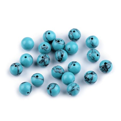 Tyrkenit syntetický, minerální korálky Ø8 mm