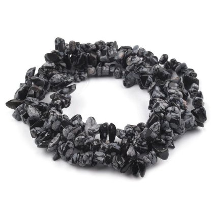 Minerálové zlomky Obsidián vločkový na silonu