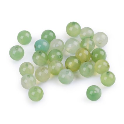 Minerální korálky Chalcedon zelený, dobarvený Ø8 mm