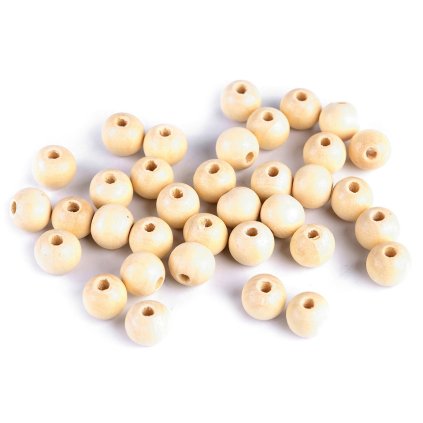 Dřevěné korálky Ø10 mm (Varianta 6 bílá, Balení 20 g)
