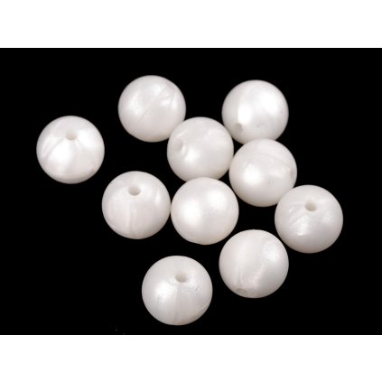 Silikonové korálky Ø12 mm (Varianta 2 (47) růžová sv., Balení 10 ks)