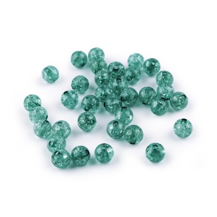 Plastové korálky kraklované Ø8 mm (Varianta 1 (3) červená jahoda, Balení 30 g)