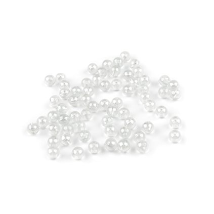 Plastové korálky duhové Ø6 mm (Varianta 1 transparent, Balení 10 g)