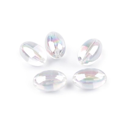 Plastové korálky olivy 13x20 mm (Varianta 2 růžová nejsv., Balení 10 g)