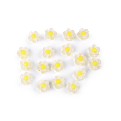 Plastové korálky květ matný Ø13 mm (Varianta 2 růžová nejsv., Balení 10 g)