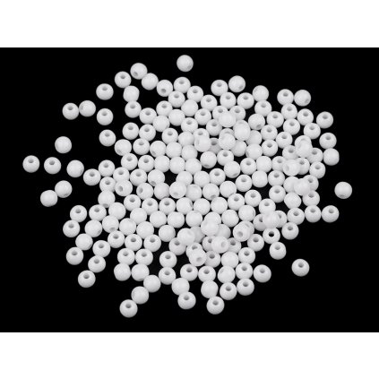 Plastové korálky Color Ø4 mm (Varianta 1 bílá, Balení 20 g)