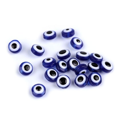 Plastové korálky Alláhovo oko Ø8 mm (Varianta 1 modrá, Balení 20 ks)
