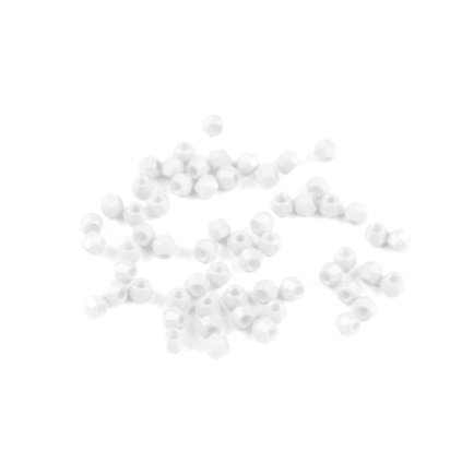 Skleněné korálky broušené Ø4 mm (Varianta 1 bílá, Balení 5 g)
