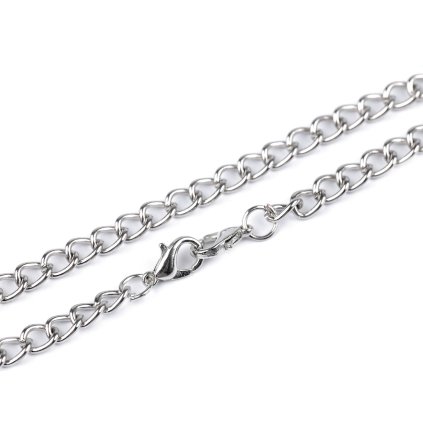 Kovový řetízek na kabelky i oděvy délka 23 cm (Varianta nikl, Balení 1 ks)