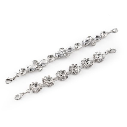 Štrasová ozdoba s karabinkami (Varianta 2 crystal, Balení 1 ks)