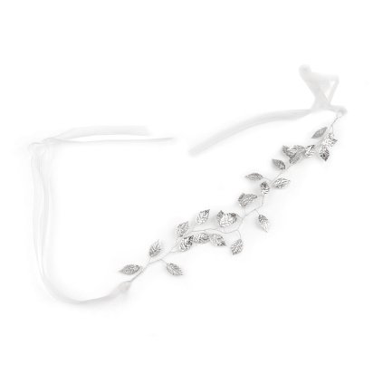 Ozdoba do vlasů s listy uvazovací hand made (Varianta 2 zlatá, Balení 1 ks)