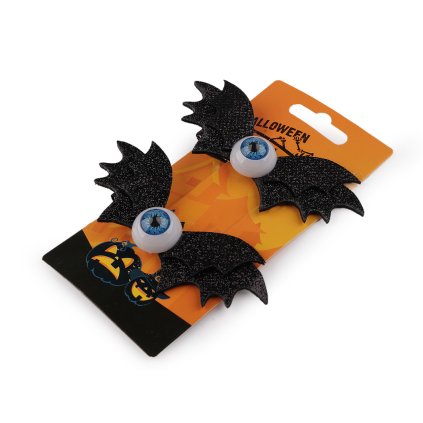 Párty sponky do vlasů Halloween (Varianta 1 oranžová, Balení 1 karta)