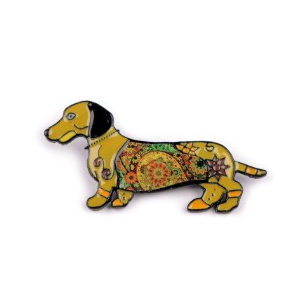 Brož jezevčík (Varianta 1 hořčicová, Balení 1 ks)