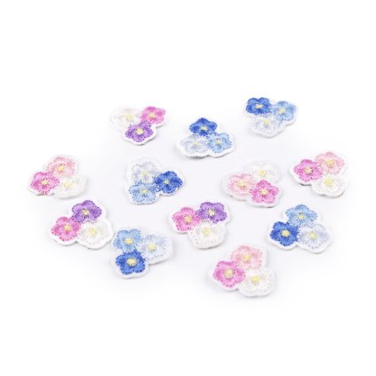 Nažehlovačka květy (Varianta 3 modrá, Balení 10 ks)