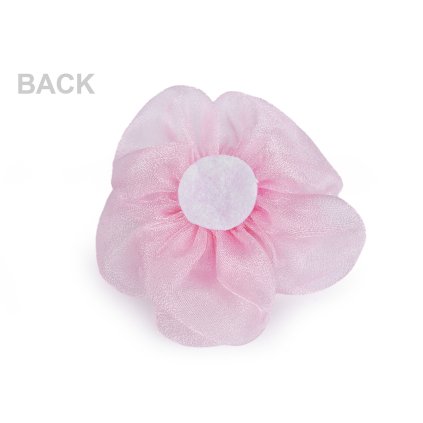 Květ s broušenými skleněnými korálky k našití a nalepení Ø6-7 cm (Varianta 4 růžová sv., Balení 1 ks)