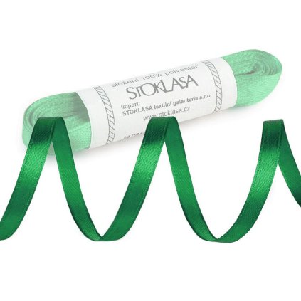 Atlasová stuha svazky po 5 m šíře 6 mm (Varianta 105 hnědá střední, Balení 5 m)