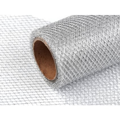 Dekorační stuha / síťka s lurexem šíře 15 cm
