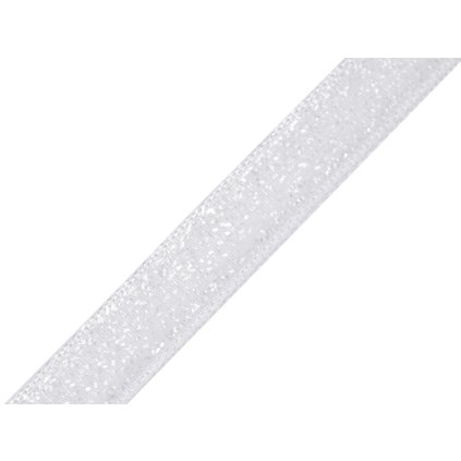 Sametová lurexová stuha šíře 10 mm (Varianta 2 stříbrná, Balení 1 m)