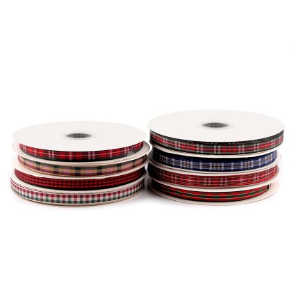 Károvaná stuha šíře 10 mm (Varianta 3 béžová tm., Balení 45 m)